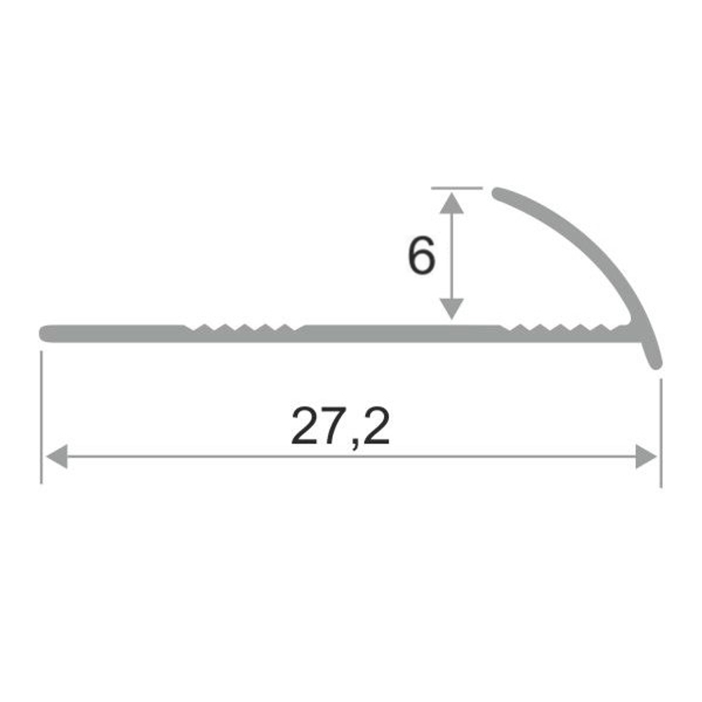 НАП КЛ 6мм "DO-1" 2,7м Золото мат. наружный анод. алюм.