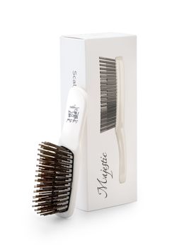 Расческа Majestic Scalp Brush белый жемчуг (дорожная версия)