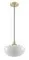 Светильник подвесной NewRgy 8329HN SATIN BRASSED+WHITE, 40 Вт, белый и латунный