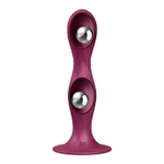 Анальная втулка Satisfyer Double Ball-R (бордо)