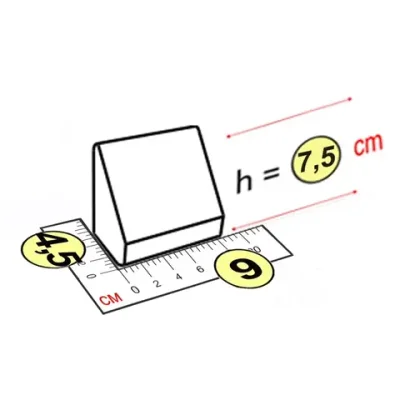 Элемент наклонный 9x4,5x7,5 см для конструктора 7,5"
