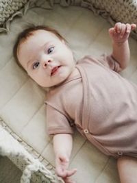 Боди-кимоно с коротким рукавом "Кокос" наружные швы 0+