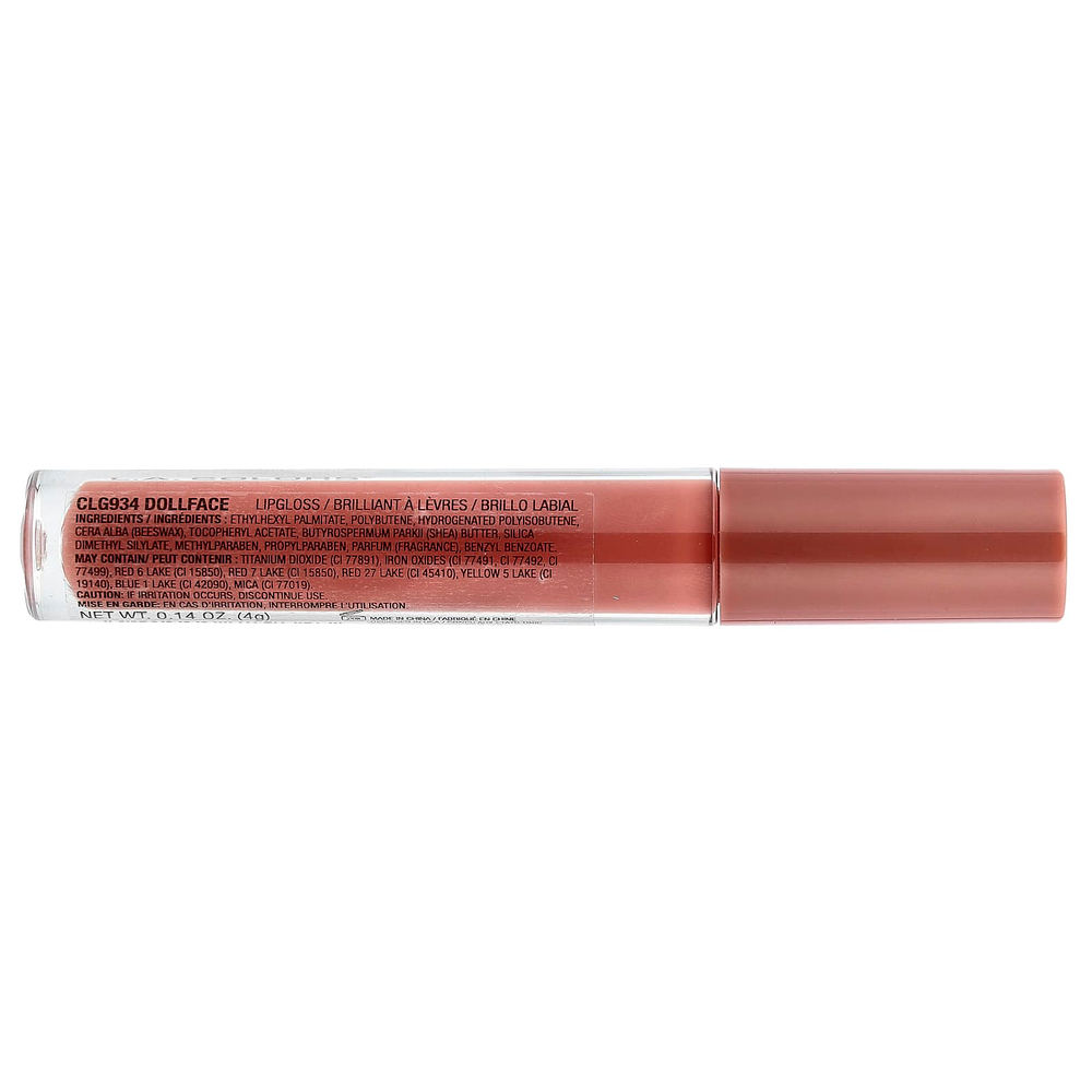 L.A. Colors, High Shine, блеск для губ с маслом ши, CLG934, кукольное лицо, 4 г (0,14 унции)