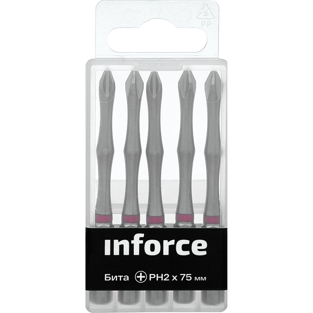 Бита (5 шт; PH2; 75 мм) Inforce 11-01-293