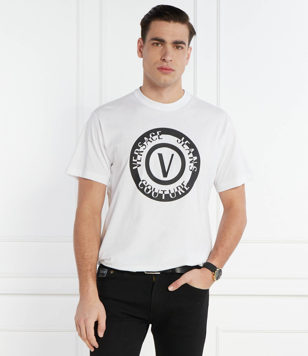 Футболка SERIGRAFICHE Versace Jeans Couture - белый(76GAHT06CJ00T)