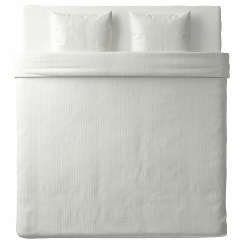 Комплект постельного белья IKEA NATTJASMIN (НАТТЭСМИН ), Двуспальный, Белый, 240х220, 50х80 см