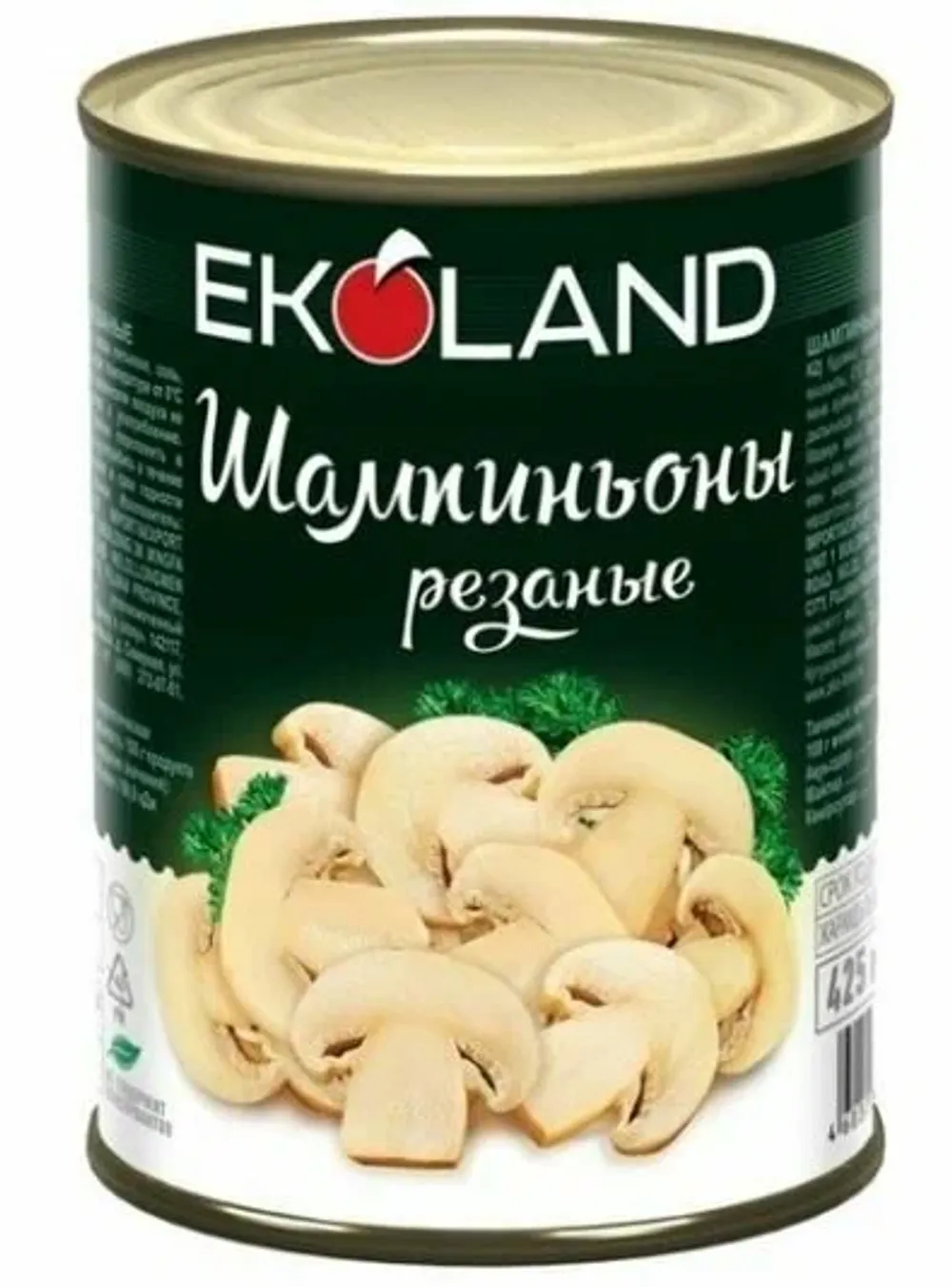 Шампиньоны резаные 400*24 EKOLAND ж/б, шт