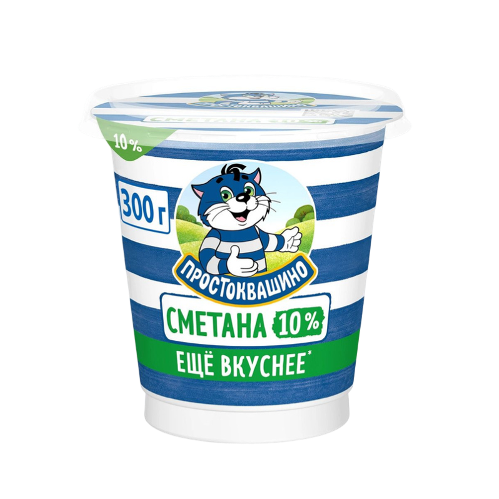 Сметана Простоквашино 10% 300г, шт