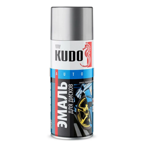 Эмаль для дисков Kudo, алюминий, аэрозоль, 520 мл