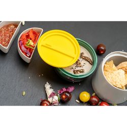 Ланч-бокс Meals, 800 мл, светло-серый/зеленый
