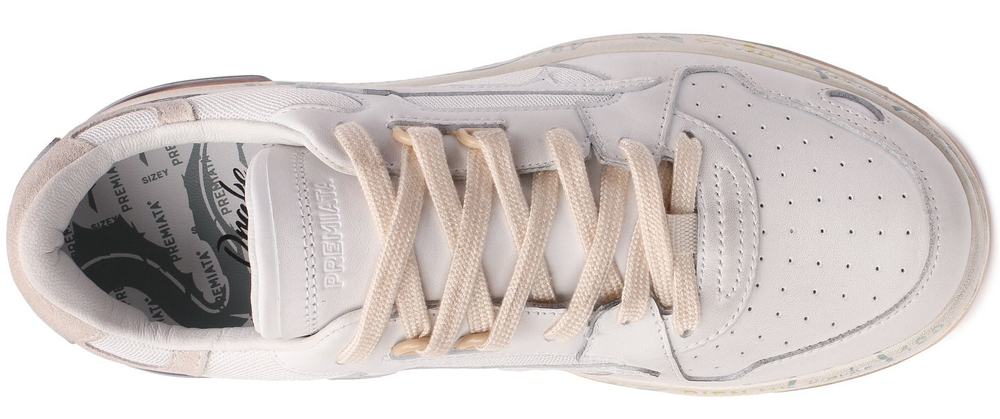 Premiata Drake 017 Белые с бежевым