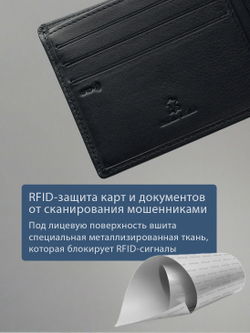 649 R - Портмоне с потайным монетником и RFID защитой