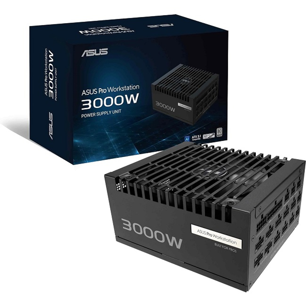 Блок питания ASUS 3000W PRO-WS-3000P, модульный, PCIe 5.0, 80 PLUS Platinum (90YE00Z0-B0EA00)