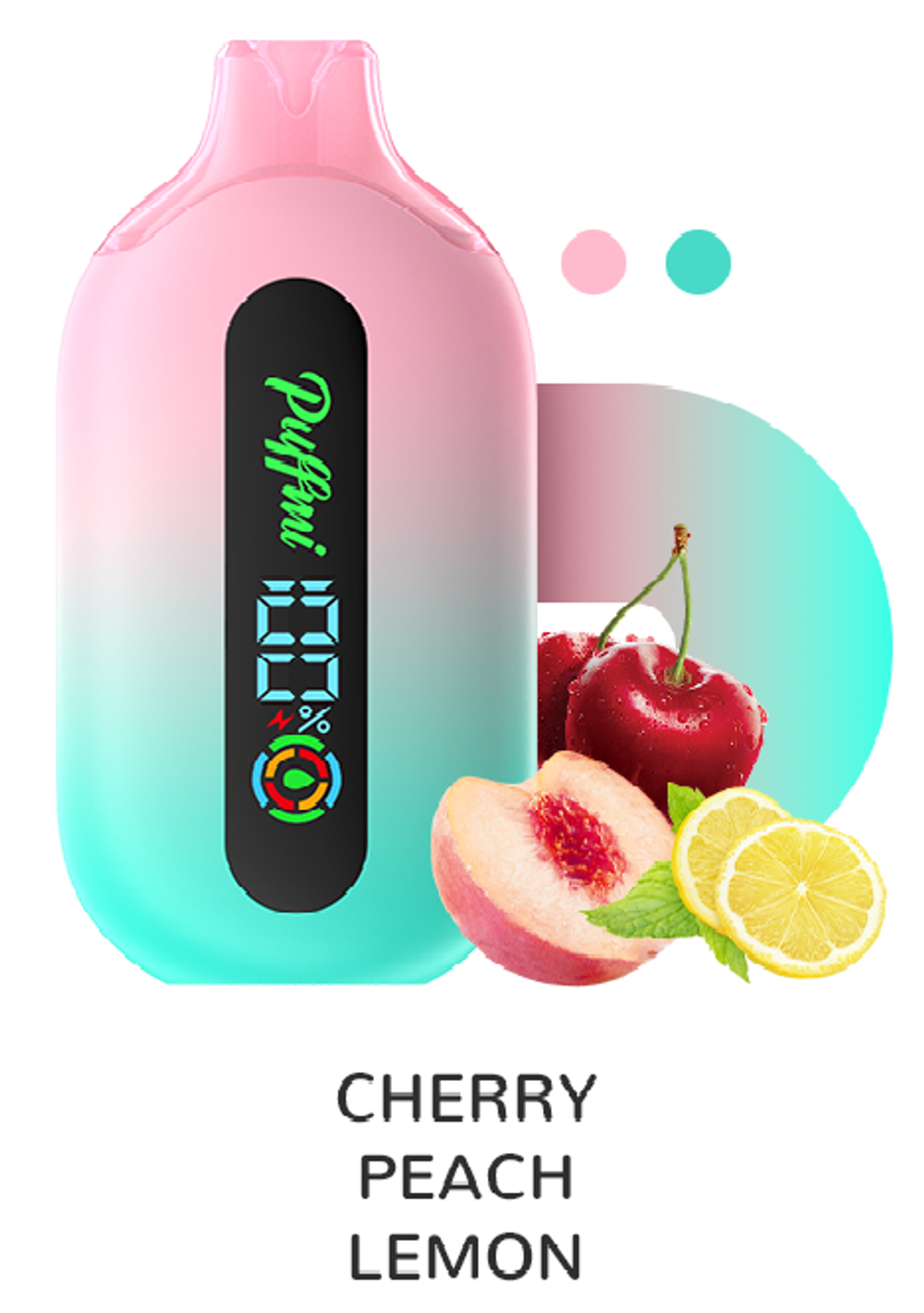 Puffmi Pure Cherry peach lemon - вишня-персик-лимон 12000 купить в Москве с доставкой по России