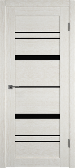 Дверь межкомнатная LIGHT 25 | LATTE L | BLACK GLOSS