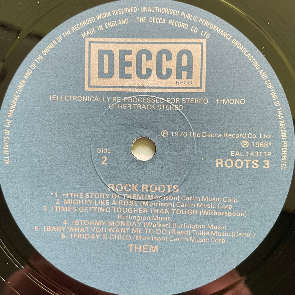 Them – Rock Roots (Англия 1976г.)