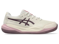 Детские теннисные кроссовки Asics Gel-Resolution X GS Clay - soft oat/dark aubergine