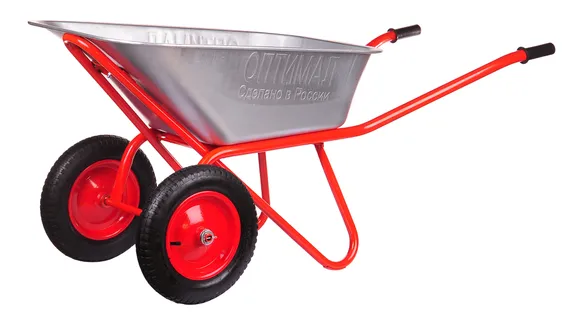 Тачка садовая строительная "Оптимал" 2-х колесная (150 л, 200 кг)