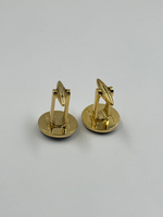 Запонки Wedgwood с парусником «The Golden Hind» синие