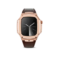 Корпус для Apple Watch ROYAL45 -  Rose Gold Brown Leather