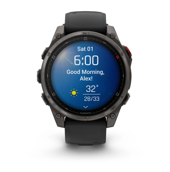 Умные часы Garmin Fenix 8 PRO,47 мм, AMOLED Сапфир, титановое покрытие DLC цвета «серый уголь» с черным/пепельно-серым силиконовым ремешком