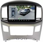 Магнитола для Hyundai H1 2015-2022 - FarCar BX586M-360 монитор 9.5" 2K QLED на Android 13, Быстрая, CarPlay, 4G SIM-слот, 4 камеры в комплекте