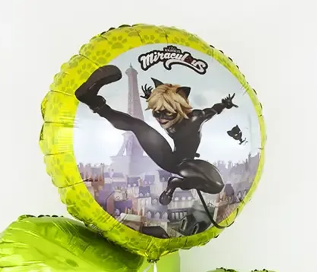 КОТ F Круг Супер-кот (м / ф Леди Баг) Лайм 18'' / 46 см (БГ-15)