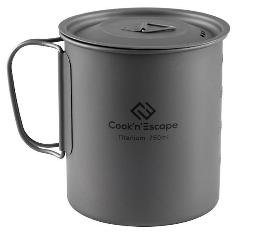 Титановый  кастрюля с крышкой Cook'nEscape CA2011 750ml Titanium cup