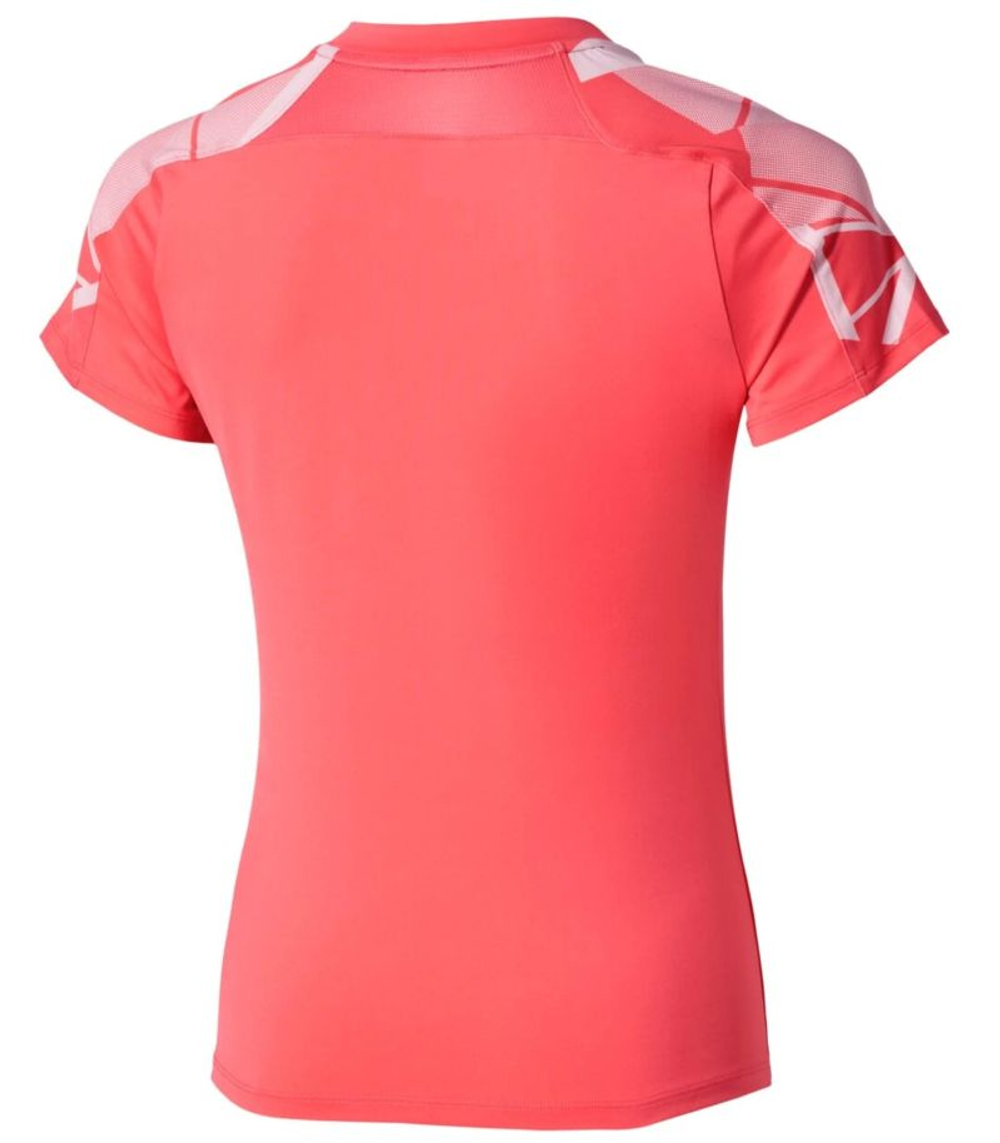 Женская футболка Mizuno Daybreakers Printed — calypso coral