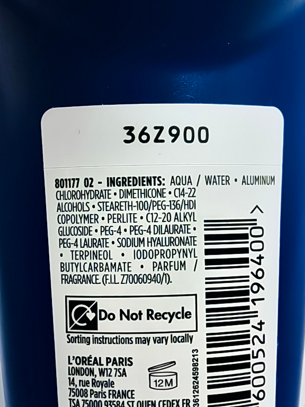 Шариковый антиперспирант Men Expert Hydra Hyaluronic 72 часа, без спирта, 50 мл (Франция)