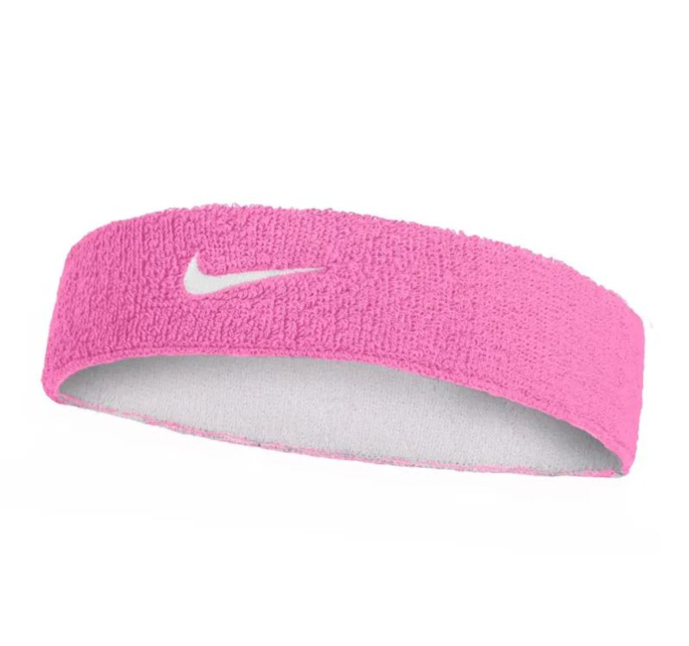 Повязка на голову Nike Swoosh Reversible Headband — игривый розовый/белый