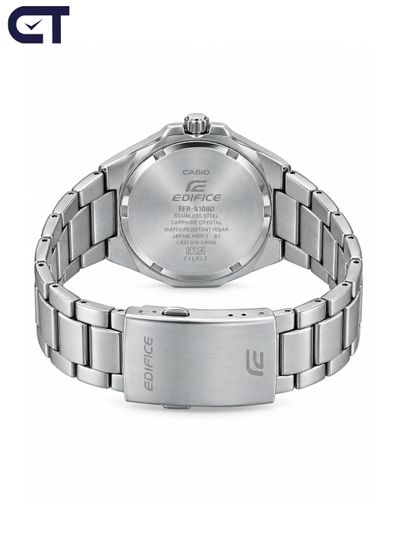 CASIO EFR-S108D-2AVUDF EDIFICE мужские наручные часы — стальная мужская модель с синим циферблатом и сапфировым стеклом