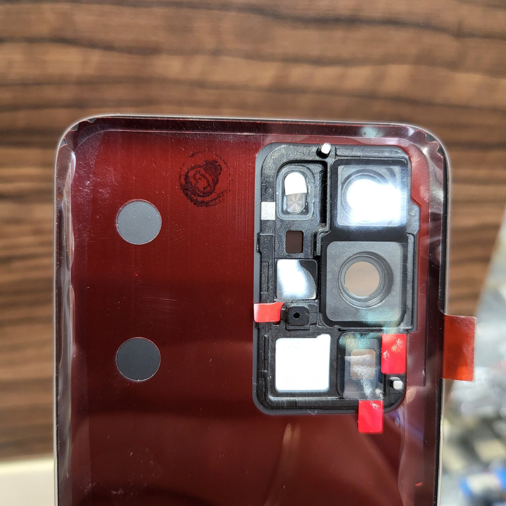 Крышка для Huawei P40 Pro - задняя стеклянная панель "Хорошее качество" (синего цвета)