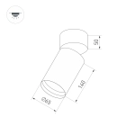 Светильник SP-POLO-SURFACE-FLAP-R65-8W Warm3000 (BK-BK, 40 deg) (Arlight, IP20 Металл, 5 лет)