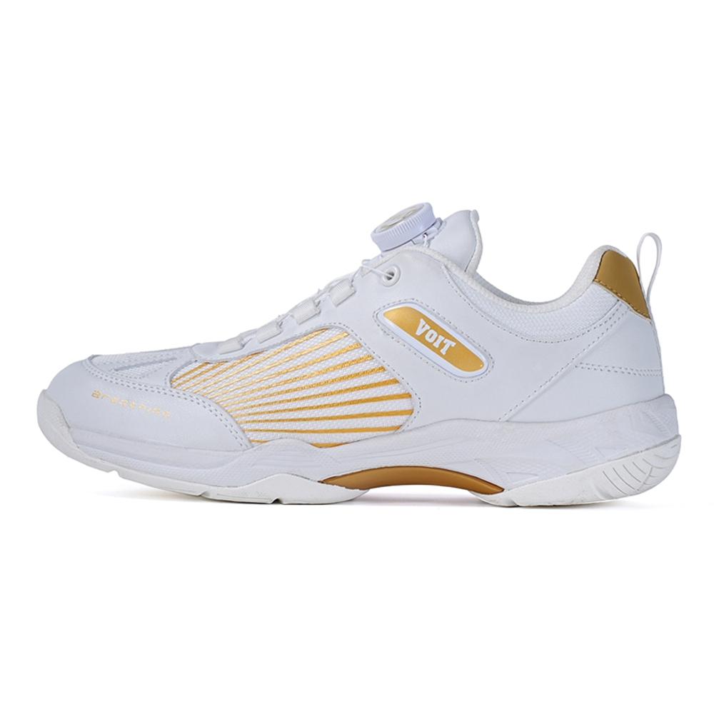 VOIT Coverage Abrasion Resistant Lightweight Slip Resistant Low top Training Shoes Unisex White Gold