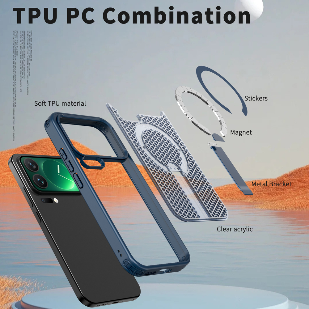 Прозрачный чехол Mesh Pro Magnetic Case для Xiaomi 17 Pro Max