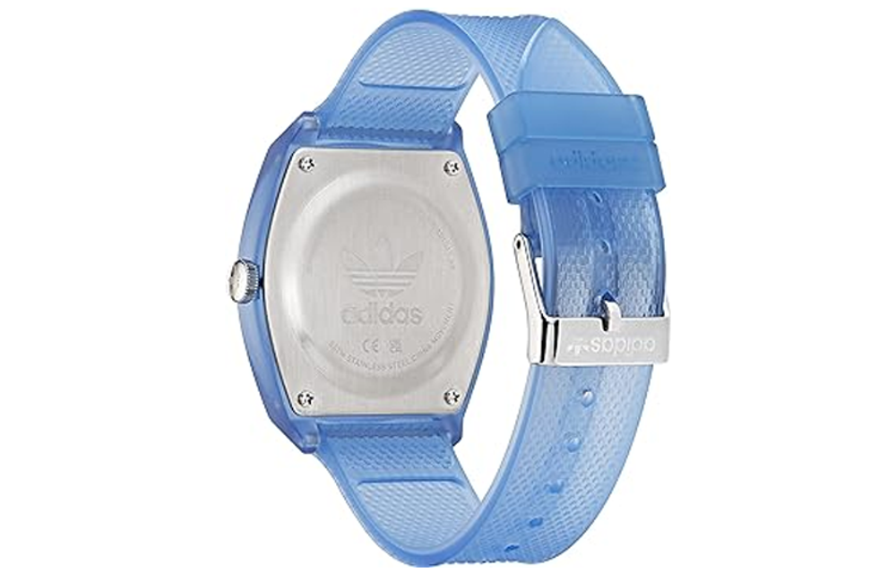 Adidas Originals STREET Wrist Watch Quartz Movement Resin Strap 38mm Blue Dial Men"s Watches 50m Water Resistant