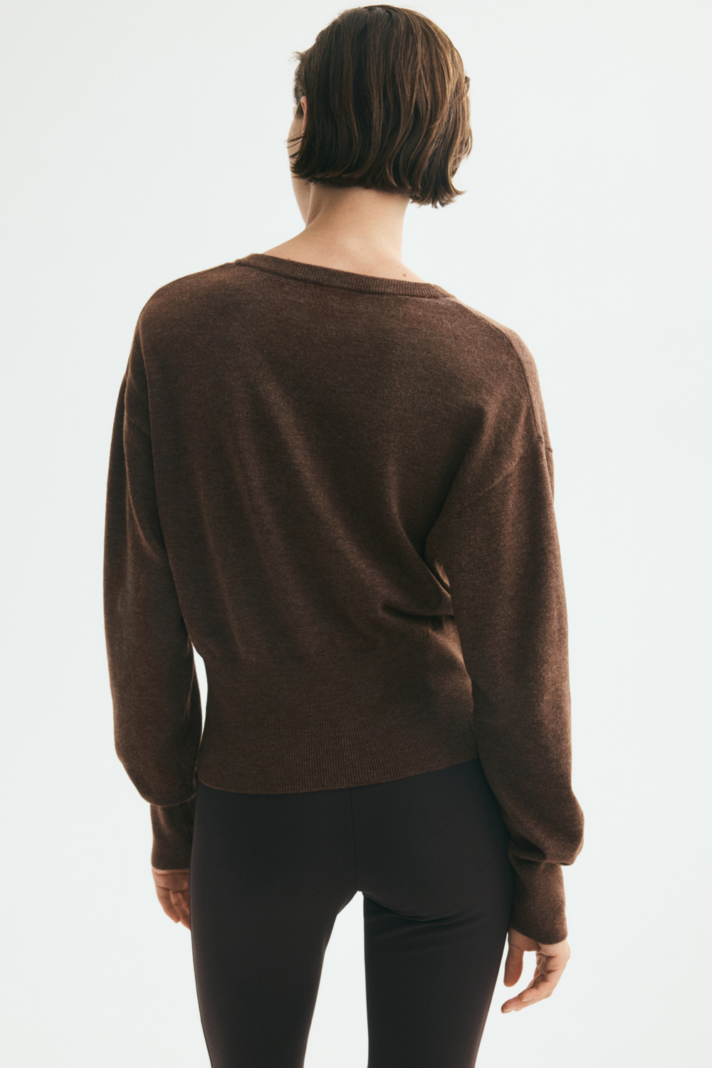 Тонкий трикотажный кардиган — Серый меланж - H&M