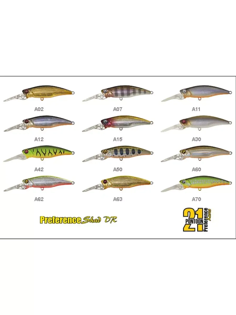 Воблер PREFERENCE SHAD 55F-DR A30 55 мм. 3.9 гр. 0.8-1.2м.
