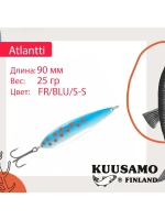 Блесна колебалка Kuusamo Atlantti 90/25 BL/FR/FO-B UV