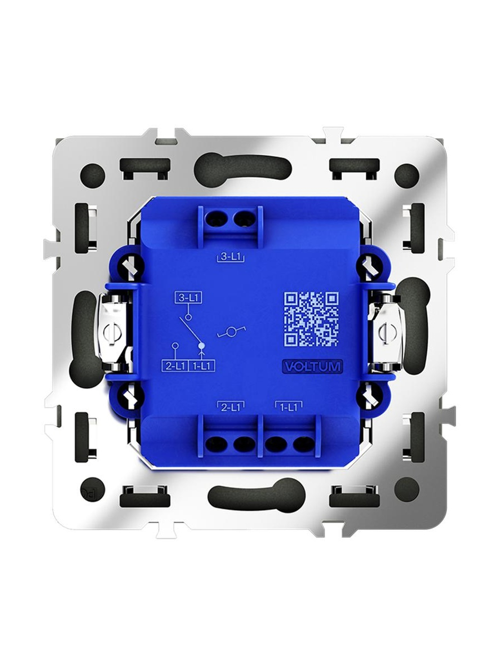 Переключатель проходной 1-кл. СП S70 10А механизм черн. матов. Voltum VLS010308