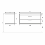 Тумба с раковиной для ванной Uperwood Modul 100 см, подвесная, матовая, белая