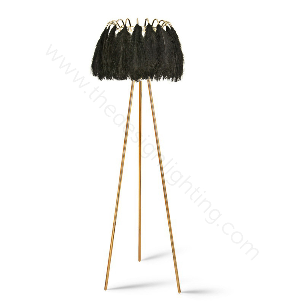 Floor design lamp Feather by Mineheart (Black)