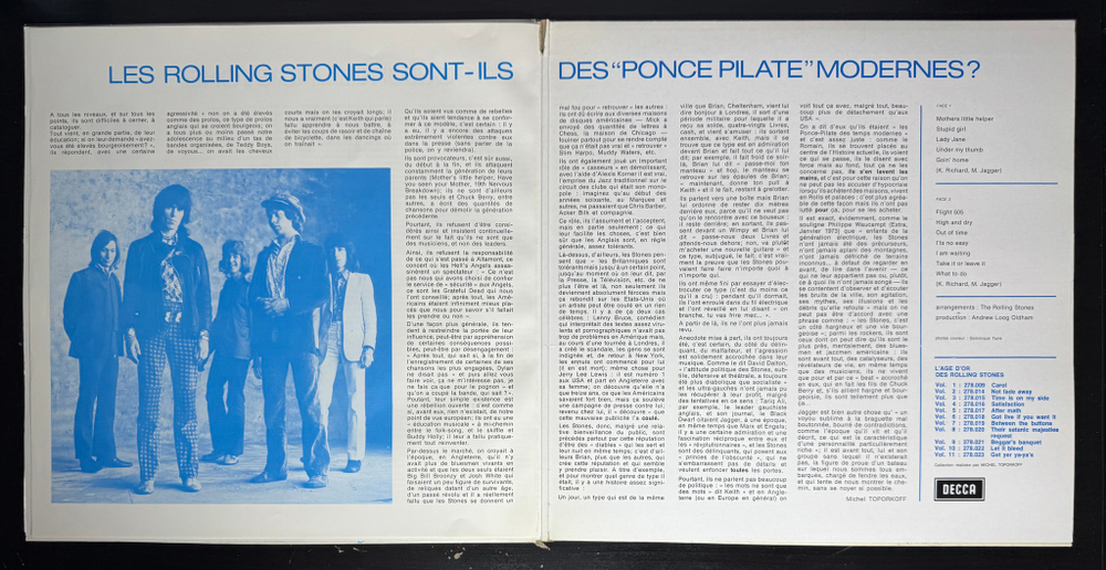 The Rolling Stones ‎– «L'âge D'or» Des Rolling Stones - Vol 5 - After-Math (Франция 1973г.)
