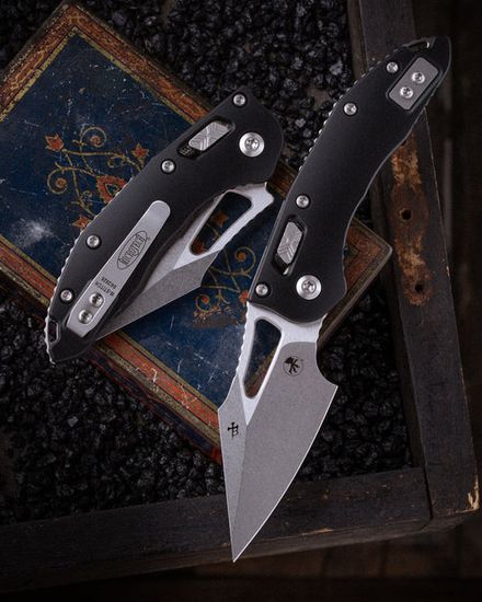 Нож Microtech M-Stitch 169MRL-10 - рукоять алюминий, сталь - M390MK