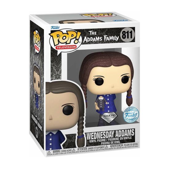 Фигурка Funko POP! TV Addams Family Wednesday Addams (DGLT) (Exc) (811) 82389 — упаковка