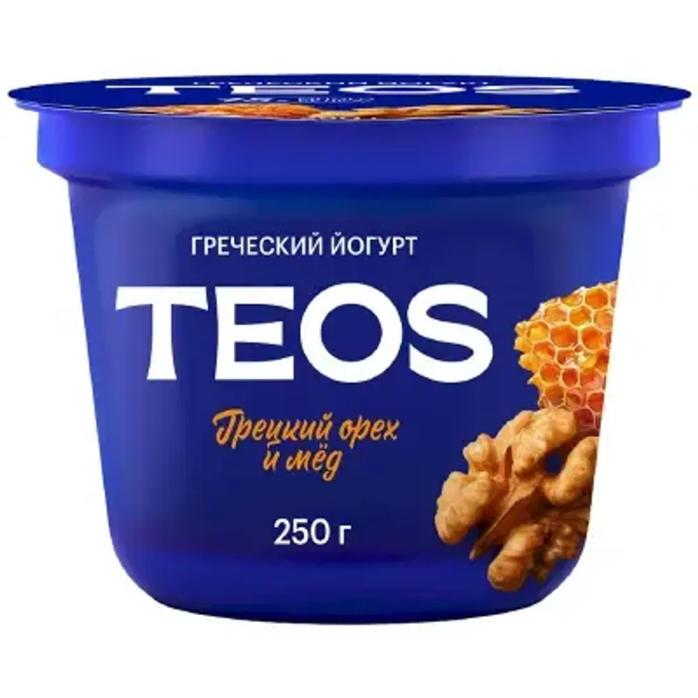 Йогурт "Теос" 2% Грецкий орех-Мёд 250г