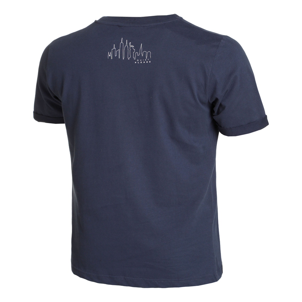 Мужское теннисное поло Quiet Please New York Tennis And Stars T-Shirt Men - Blue, Multicoloured