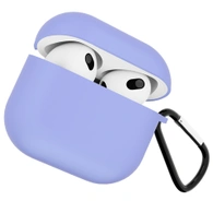 Чехол для Airpods 3 Gurdini силиконовый с карабином Сиреневый