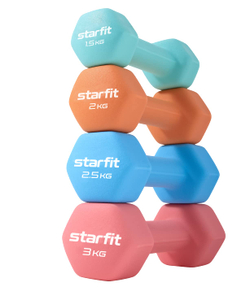 Гантель матовая в неопреновой оболочке Starfit